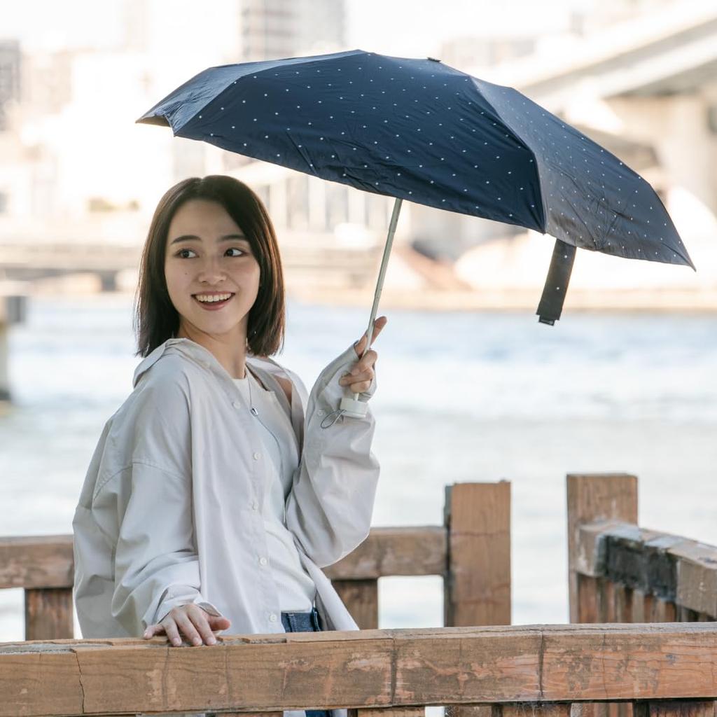 All Weather Design Lightweight Sun and Heat Blocking Sun and Folding UV ALL WEATHER Design Silver Pin Star BK 54850 HUS. Parasol, Rain, Umbrella,