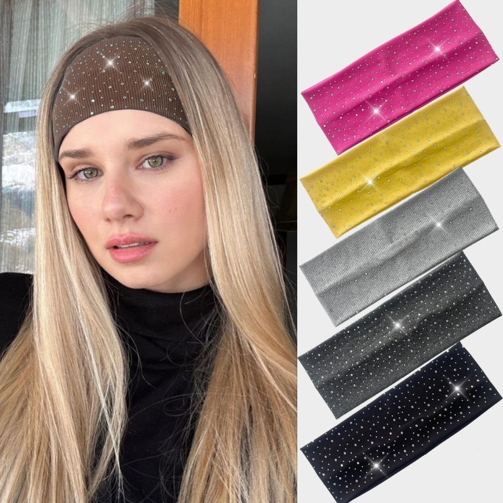 Elastic Yoga Headband Bling Diamond Headscarf New Hair Hoop  Hair Accessories
