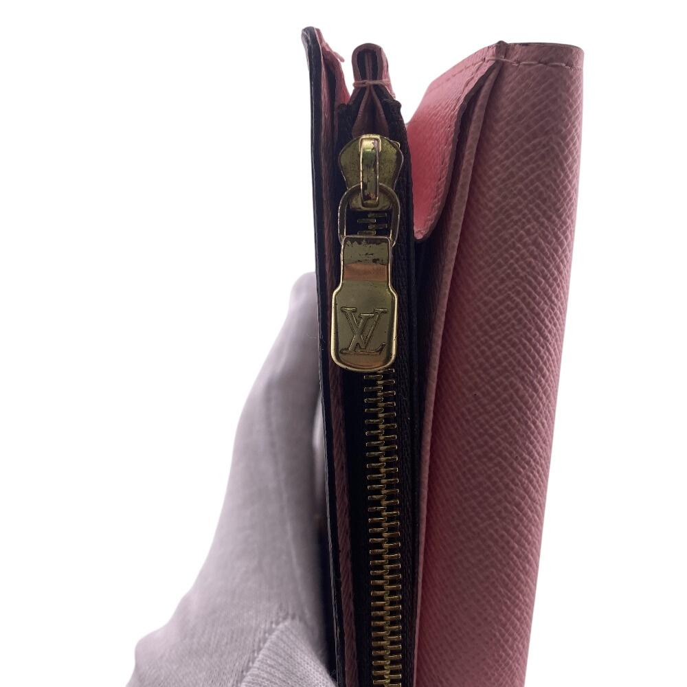 LOUIS VUITTON N60476 Damier Ebene leather Portefeuille Sara Purse Brown leather Used