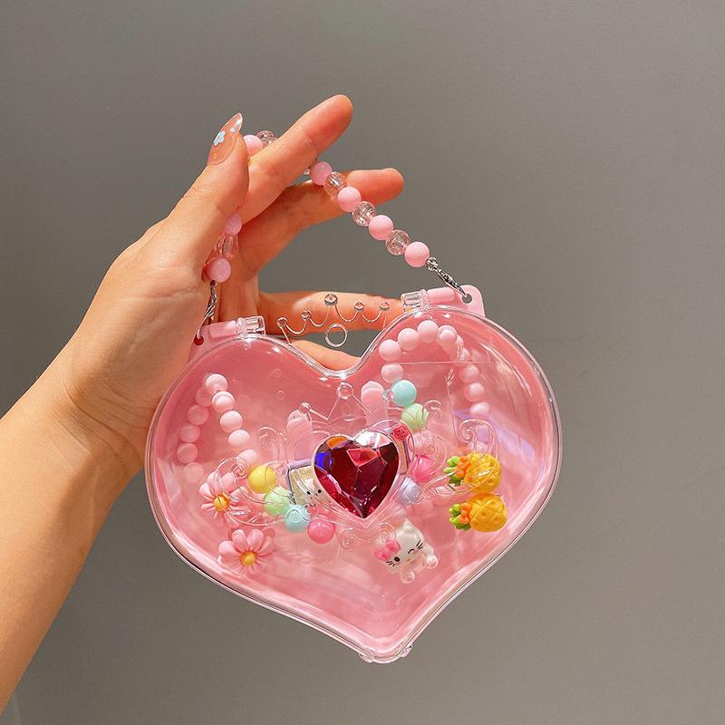 Cartoon Princess Jewelry Set: Necklace, Hair Clip & Ring for Little Girls - Perfect Birthday Gift