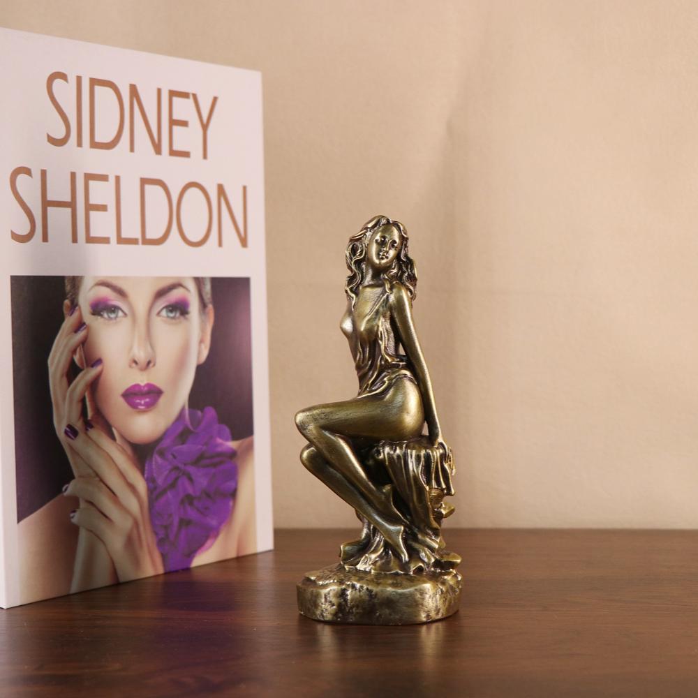Sexy Maiden Figurine Resin Figure Sculpture Greek Goddess Venus Statue European Home Living Room Desktop Bookshelf Decoration