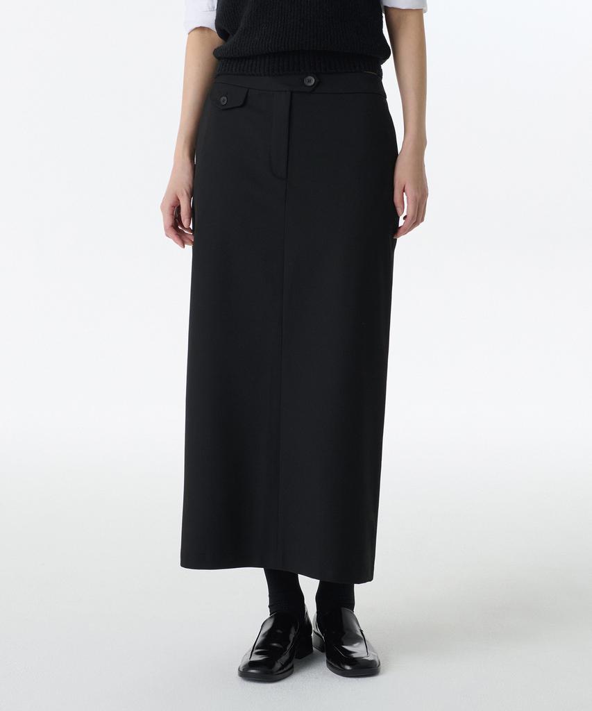 Musinsa Standard Woman Women'S Straight Maxi Skirt [Black]