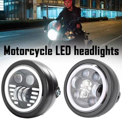 6,5 Zoll LED-Motorradscheinwerfer Weiß Gelb Dual-LED Abblendlicht Motorrad Scheinwerfer Farblicht Fernlicht S9R6