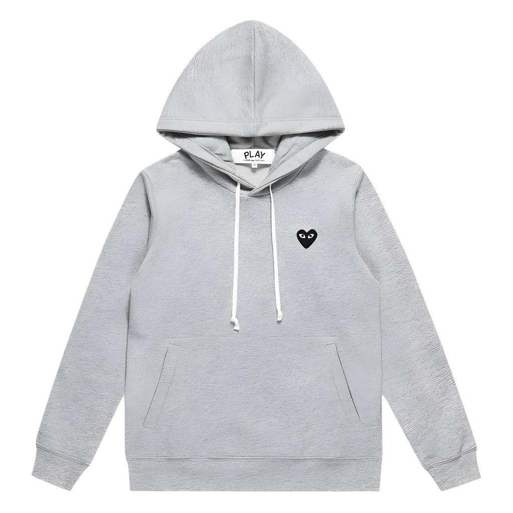 Chuan Jiu 2024 A/W Heart Hoodie: Unisex Stand Collar Zipper Pullover with Drawstring Hood