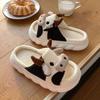 Home Slippers Couple Non- Thick-soled Cotton And Linen Sandals Comfortable Breathable Slippers