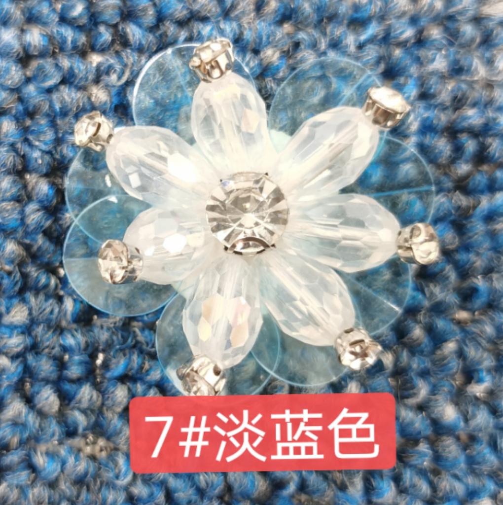 Color Beads Flower Crystal Handmade Beads Clothing Jewelry Patch Decal Accessories Diy