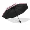 1pc Pink Leopard Print Bow Umbrella with Plastic Handle,Compact & Stylish,Cartoon Pattern,Outdoor UmbrellaPT316