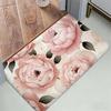 Tappetino per Pavimento Pittura Fiore di Peonia Morbido Spesso Antiscivolo in Flanella Accogliente per Arredo Soggiorno Camera da Letto Cucina Tappeti