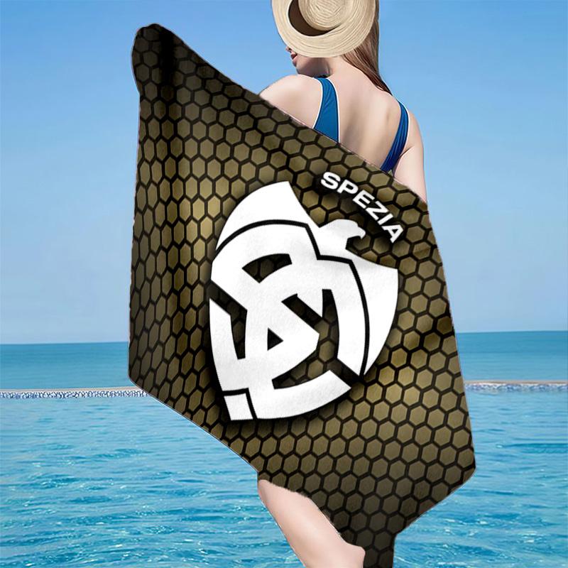 1PC Spezia Fc Crest Design Beach Towel - Soft, Absorbent Microfiber, Lightweight, Ideal for The Beach, Parties, Travel, Camping fan gifts