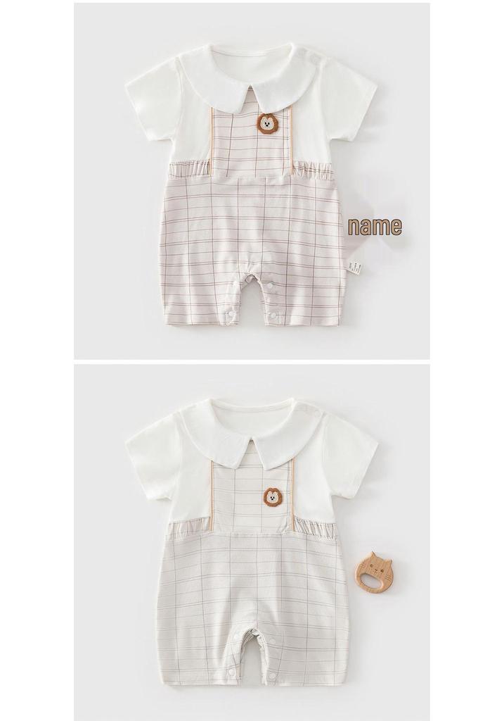 Creative Baby Summer Pajamas: Thin, Airy, Short-Sleeve Jumpsuit for Newborns & Infants