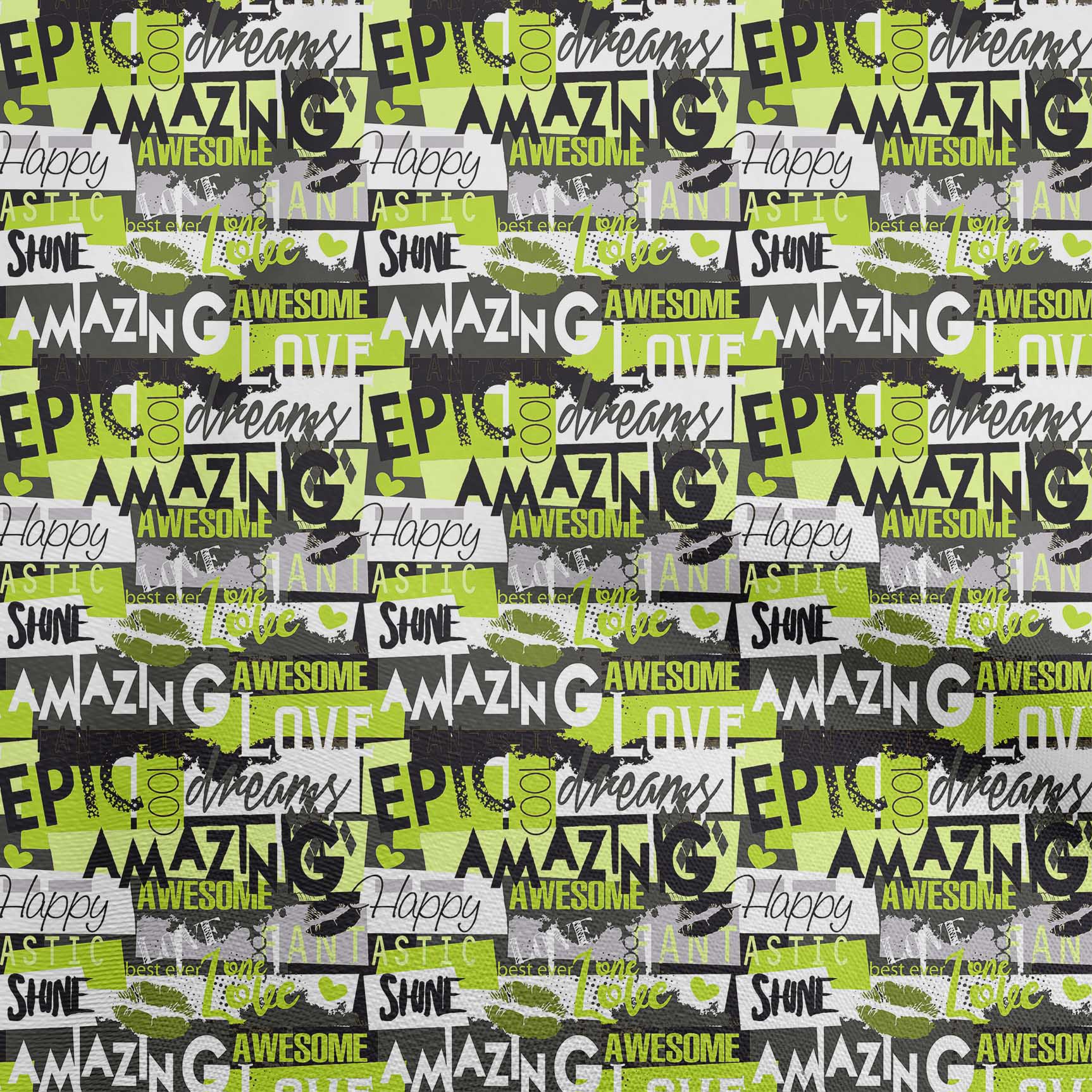 

oneOone Cotton Poplin Brown Fabric Writing Font Sewing Material Print Fabric By The Yard 42 Inch 42 Inch Wide - Viscose Chiffon зелений