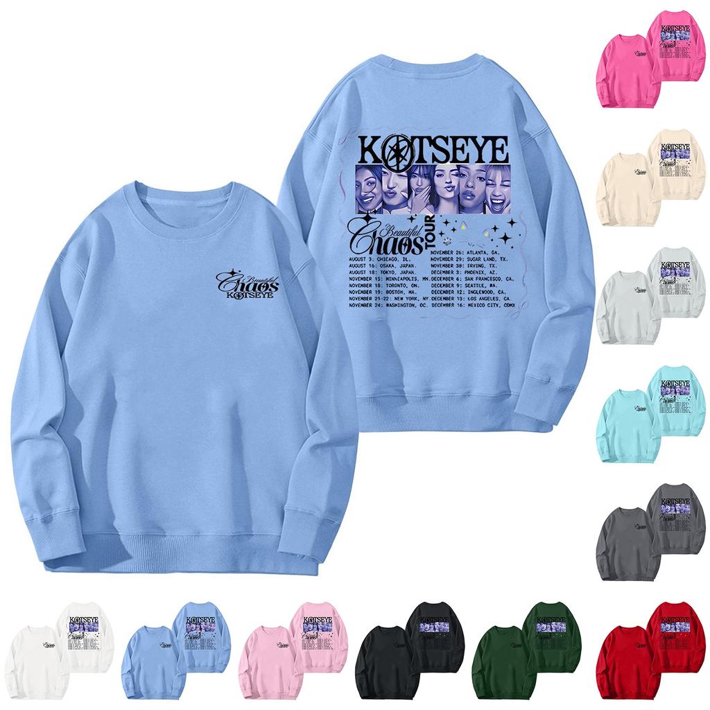 Women's Fashionable And Casual Long Sleeve Round Neck Printed Sweatshirt