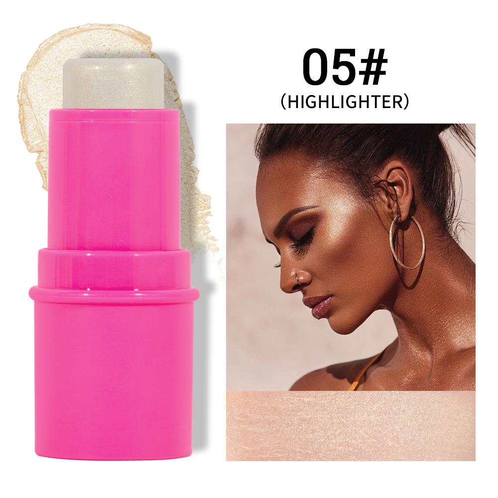 JULYSTAR Schönheit Gesicht Aufhellend und Pflegend Highlight Stick Make-up Natürlich Dreidimensional Langanhaltend Leicht zu Färbender Rouge Stick