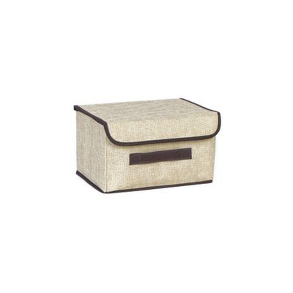 Imitated Hemp Non-woven Fabric Folding Sundry Storage Box Portable Dustproof Storage Box Clothing Sorting Box.