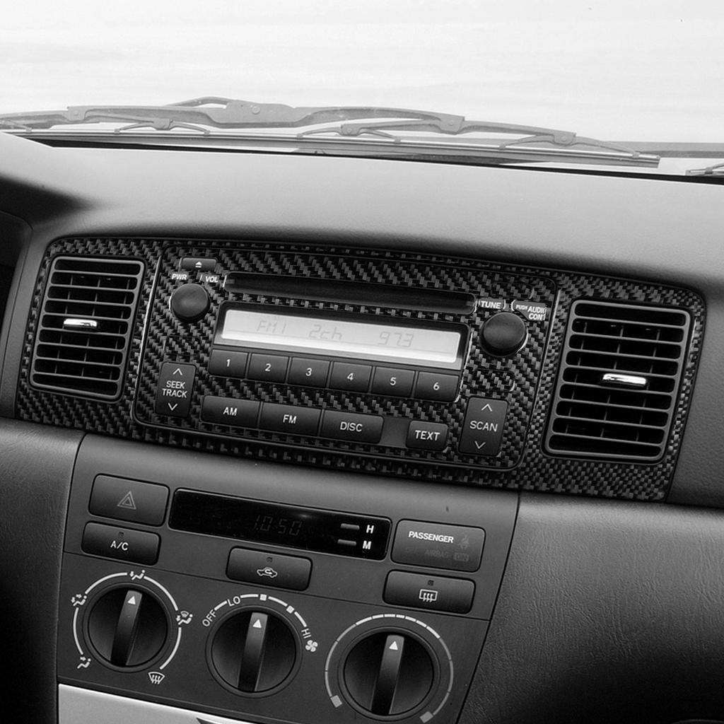 For Toyota Corolla 2003-2008 Carbon Fiber Central Control Gear Shift Air Vent AC CD Window Lift Trim Set Car Accessories Sticker
