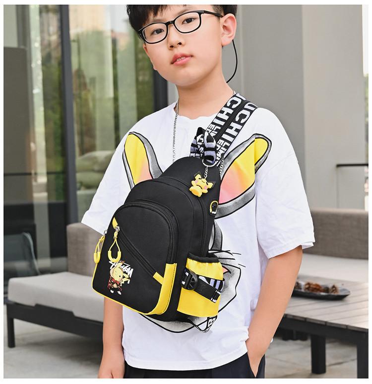 Children's Chest Bag Boys Korean Style Trendy Cartoon Crossbody Bag Fashionable