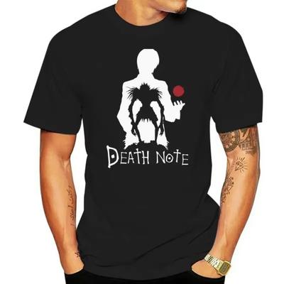 Death Note Light And His Shinigami Ryuk T Shirt Vintage O-Neck Tops Clothing Men  Popular Short Sleeve Tees 6XL