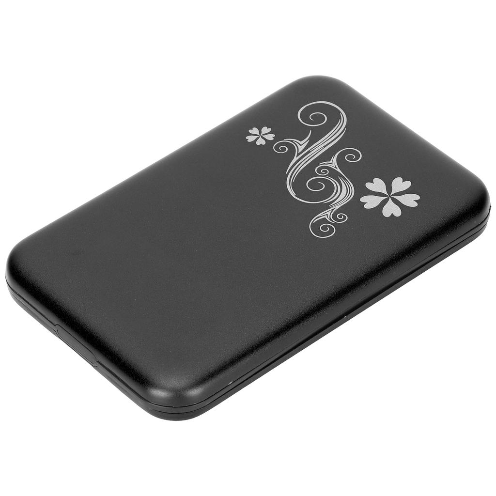 Hard Drive Enclosure 2.5in USB3.0 Support 3TB 5Gbps Transmission Aluminium Alloy Plug and Play HDD Enclosure Black