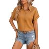 Spring and Summer New Women's Solid Color Simple Off-shoulder Casual Loose Short-sleeved Shirt for Women
