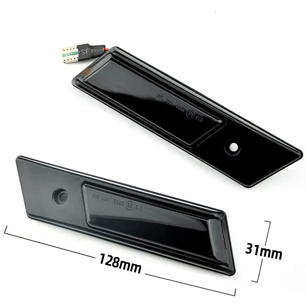 2Pcs Dynamic LED Fender Side Marker Lamp Fender Turn Signal Light Indicator Blinker Compatible with BMW 3 5 7 Series E32 E34 E36