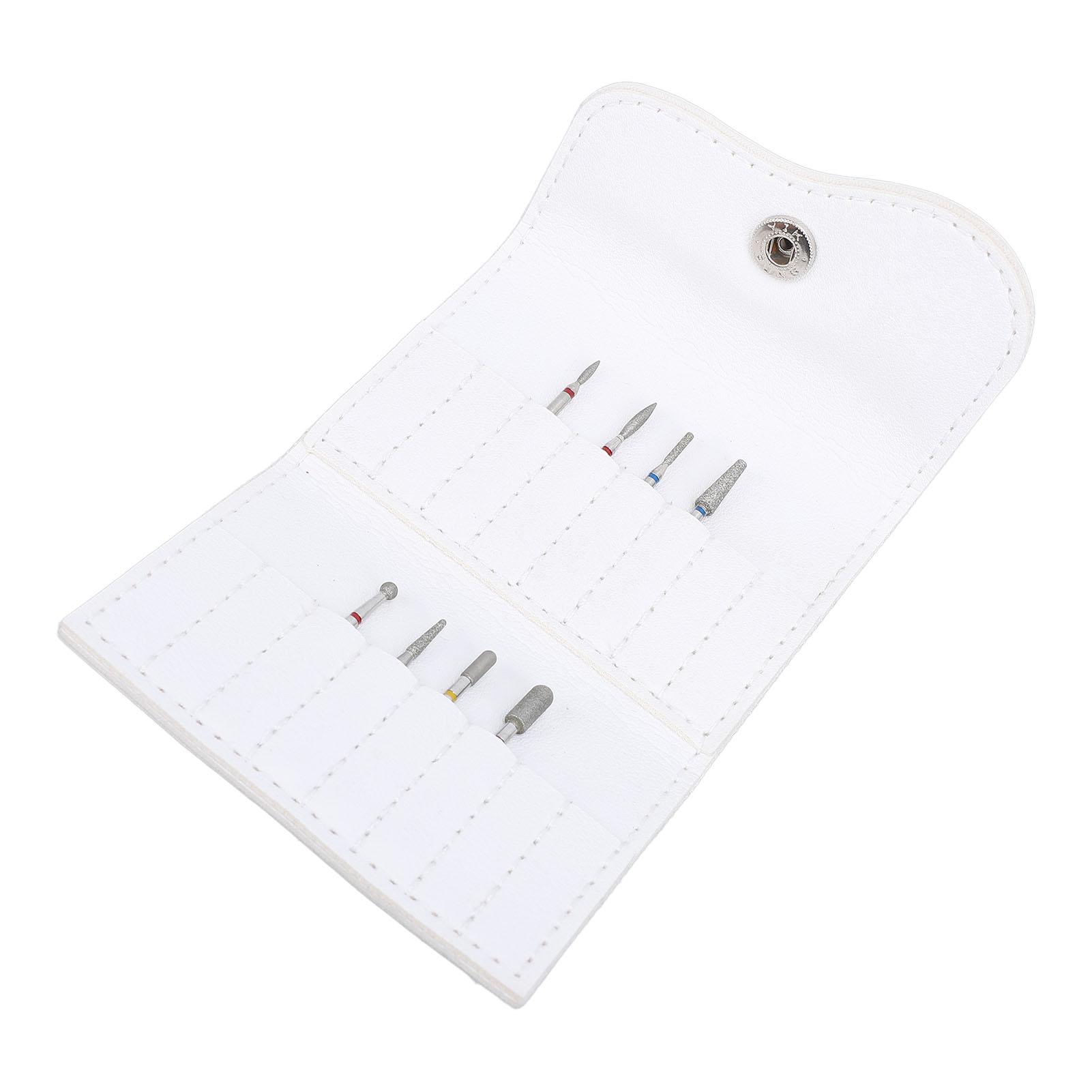 

Фрезы для ногтей с портативным держателем из искусственной кожи, водонепроницаемая профессиональная шлифовальная машинка для ногтей и бита из искусственной кожи