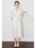 Elegant Lace Peter Pan Collar Long Sleeve Cotton Shirt - Women's Fashion 