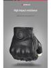 GMBIKER Genuine Leather Retro Motorcycle Half-Finger Gloves - Anti-Fall, Breathable, Full-Finger Optional for Summer Riding