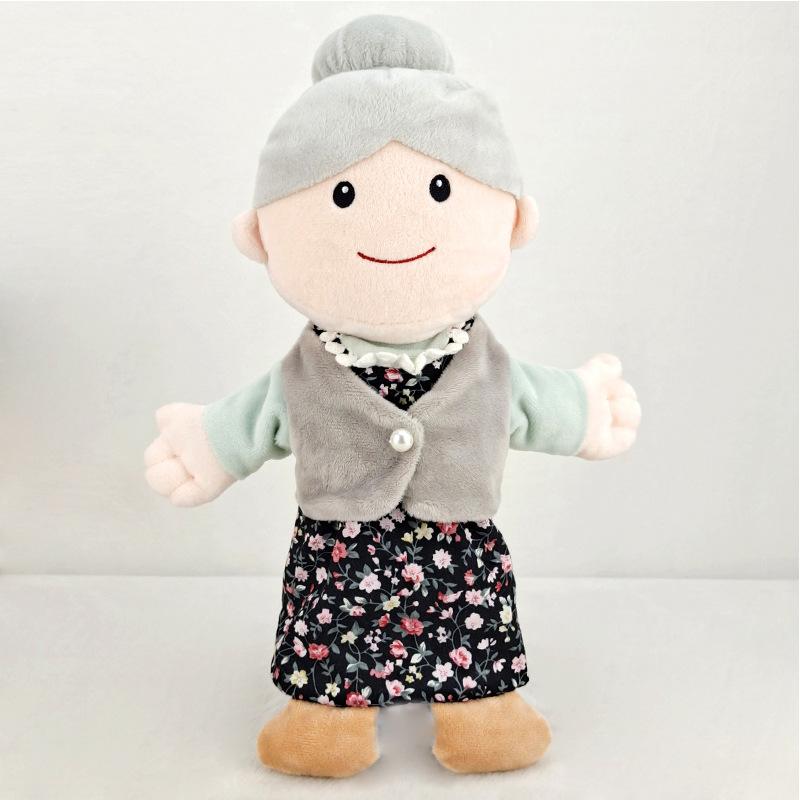 25cm Tatlı Aile El Kuklası Bebekleri Erken Eğitim Öğrenme Peluş Oyuncaklar Çocuklar İçin Cosplay El Parmak Kuklaları Hediyeler