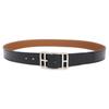 HERMES Cape Cod 32 SVHardware A-stamp Box Calf/Veau Togo Reversible belt 95 Noir / GoldUsed