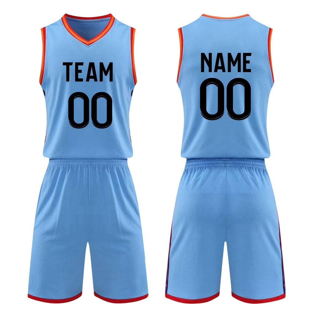 Herren Basketball Trikot Set Ärmellos V-Ausschnitt Uniformen Leichte Athletische Sportbekleidung Trainingsoutfit