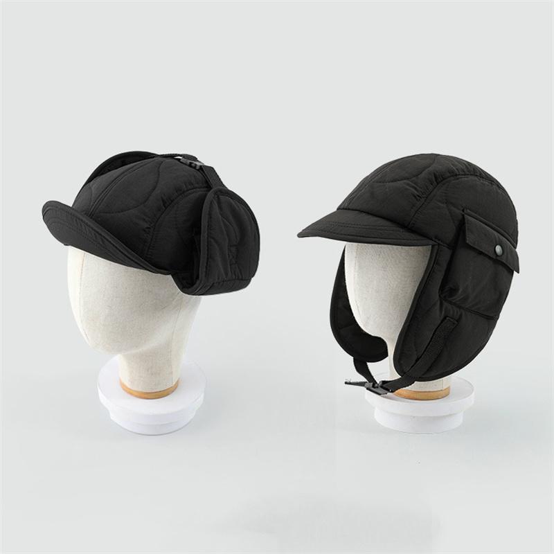 Fashion Pilot Hat Men Women Winter Warm Trapper Hat Outdoor Windproof Trooper Hat Hunting Skiing Hat Ear Protection Cycling Caps