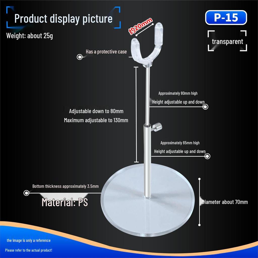 Adjustable BJD Doll Stand for 8 to 12-Point Dolls with Custom Makeup and Height Control