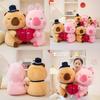 Capybara Plush Toy With Magnetic Companion Ultra Soft Stuffed For Decor Room
