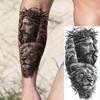 1 Sheet Creative Lion Temporary Tattoos For Men Women Adult, Waterproof Realistic Temp Fake Tattoo Sticker Long Lasting Body Art