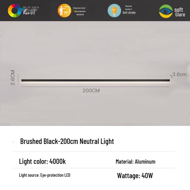 Minimalist Modern Strip Wall Light for Bedroom, Living Room, or Sofa Area