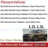 Rear Wiper Arm Blade for 2022 2023 2024 2025 2026 Chevrolet Chevy Trailblazer LS LT ACTIV RS L Sport Utility 1.2L 1.3L 42709519 42709518 Rear Back