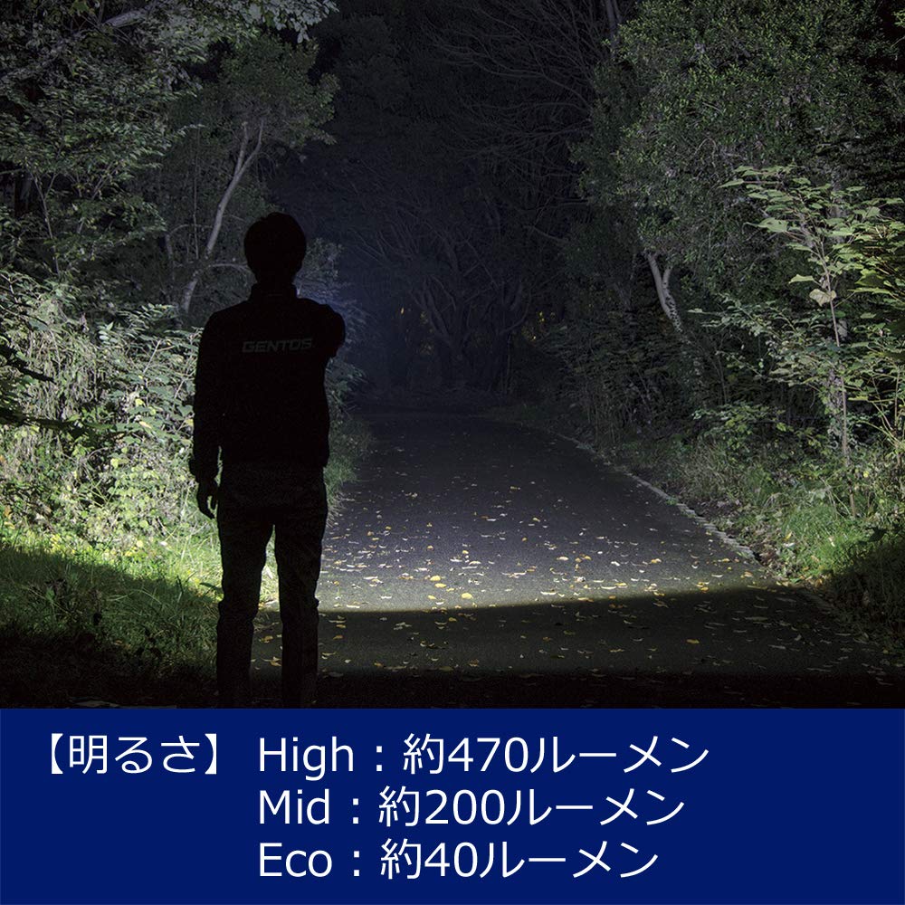 GENTOS Waterproof LED Flashlight Lumens 19 Hours of Uses 3 C ANSI MG-823D [470 / Use], Batteries, Magnum, Compliant, Anti-Roll