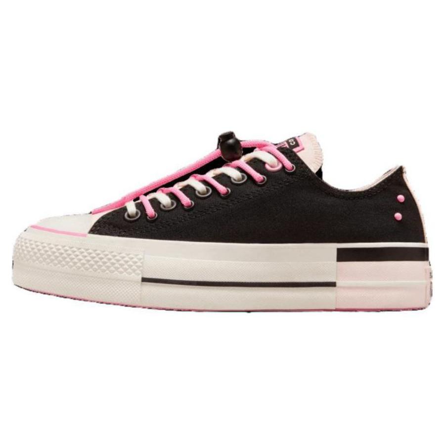 New Converse Women's Chuck Taylor All Star Lift Platform EasyOn Low 'Black Fable Pink' Women's A09540C