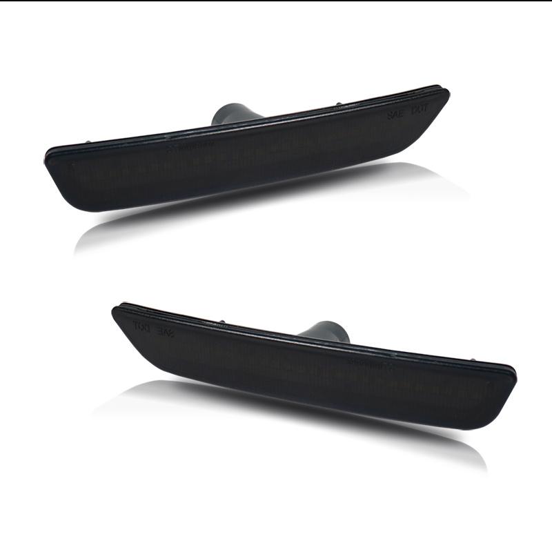 Front Side Marker Light, Light LED, with Smoky Glass for Ford Mustang Bumper 2010-2014.