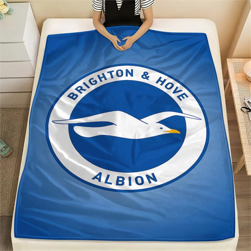 1PC Brighton Print Flannel Blanket, High quality All Seasons, Home Decor, Warmth and Comfort, Perfect for Christmas Gifts