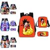 Dragon Ball Kids Backpack Set With Breathable Oxford Fabric For School Use