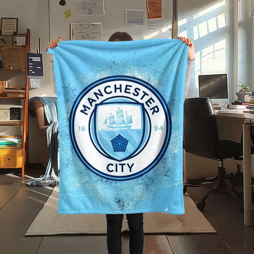Neat MCFC Frames Blanket, High Quality Comfortable for All Seasons, Home Decor, Warmth and Comfort