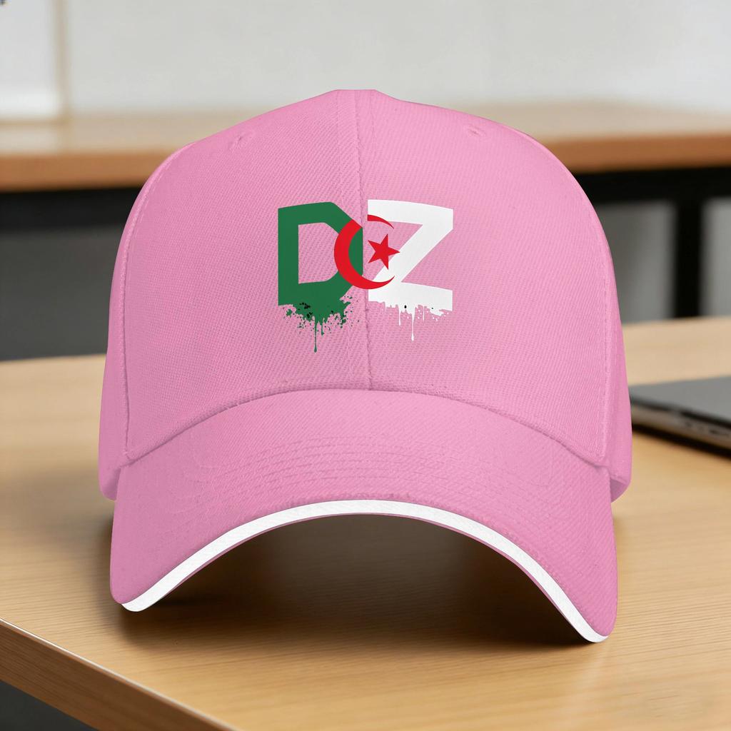 Dz Algeria Algerian Flag Sun Baseball Cap Summer Fitted Retro Trucker Hat For Unisex Men Outdoor Sports Baseball Caps
