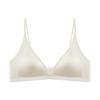 Vintage plaid women's French triangle cup underwear women's seamless big breasts show small breasts pure desire sexy top bra cover