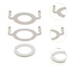 2Pcs E27 Socket Lamp Harp Saddle Base Repair Part Lighting Accessories Easily Install with 1 Piece E14 Lamp Shade Reducing Ring