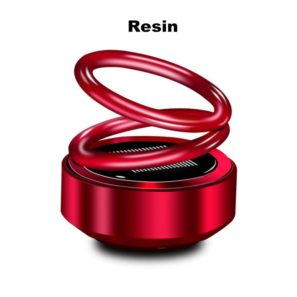 Automobilový solární rotační aromaterapeutický osvěžovač vzduchu s dvojitým kroužkem, difuzor pro interiérové ​​doplňky pro dekoraci domu v autě