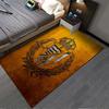 Royal Crest on Golden Carpet suitable as a non-slip mat for the living room or bedroom sofa