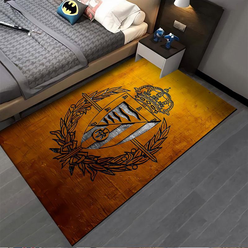 Royal Crest on Golden Carpet suitable as a non-slip mat for the living room or bedroom sofa