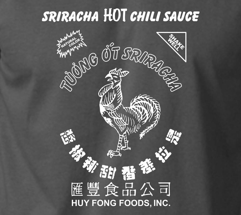 ОСТРЫЙ СОУС ШРИРАЧА  Rooster Foodie Футболка для конкурса по поеданию хот-догов S-6XL Унисекс XL