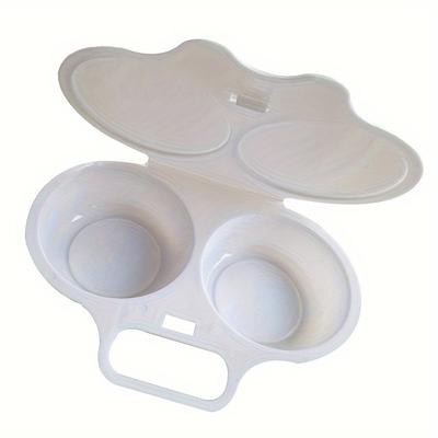 1pc Reusable Microwave Egg Poacher - Round Shape Plastic Egg Steamer for Perfectly Cooked Eggs - Kitchen Supplies and Tools
